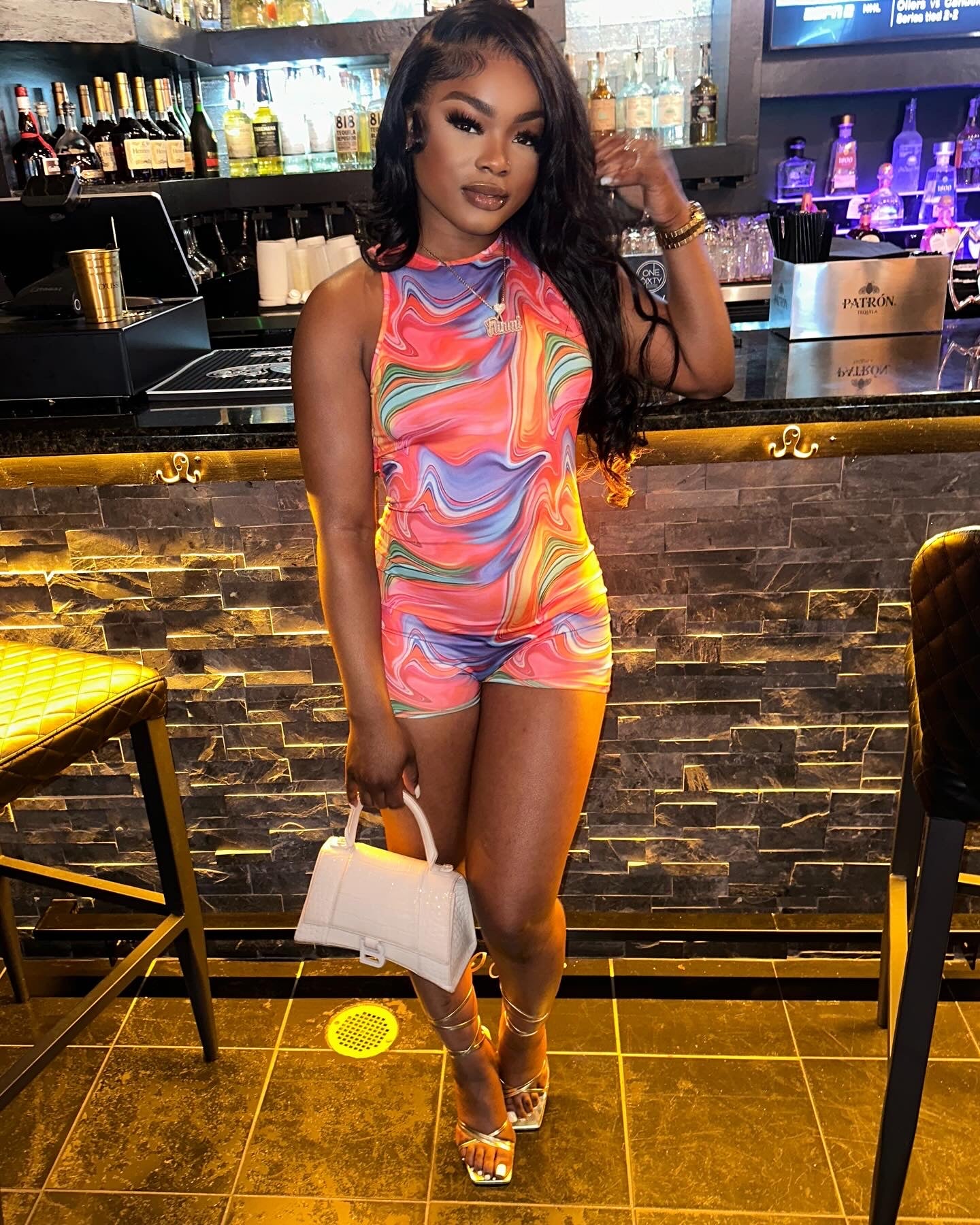 Pink sherbet romper