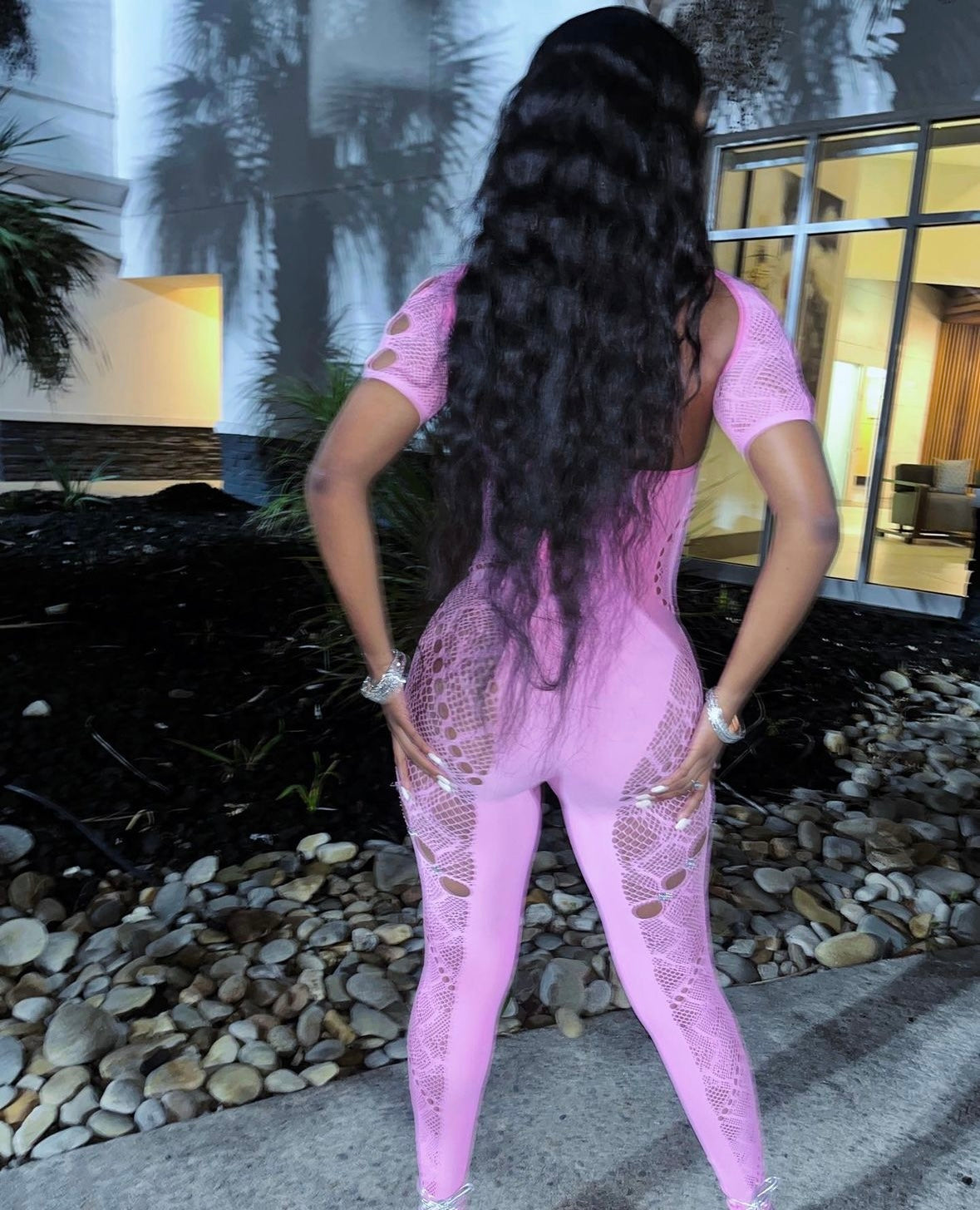 IT GIRL MESH JUMPSUIT