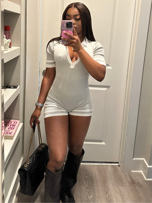 Knit sweater Grey romper