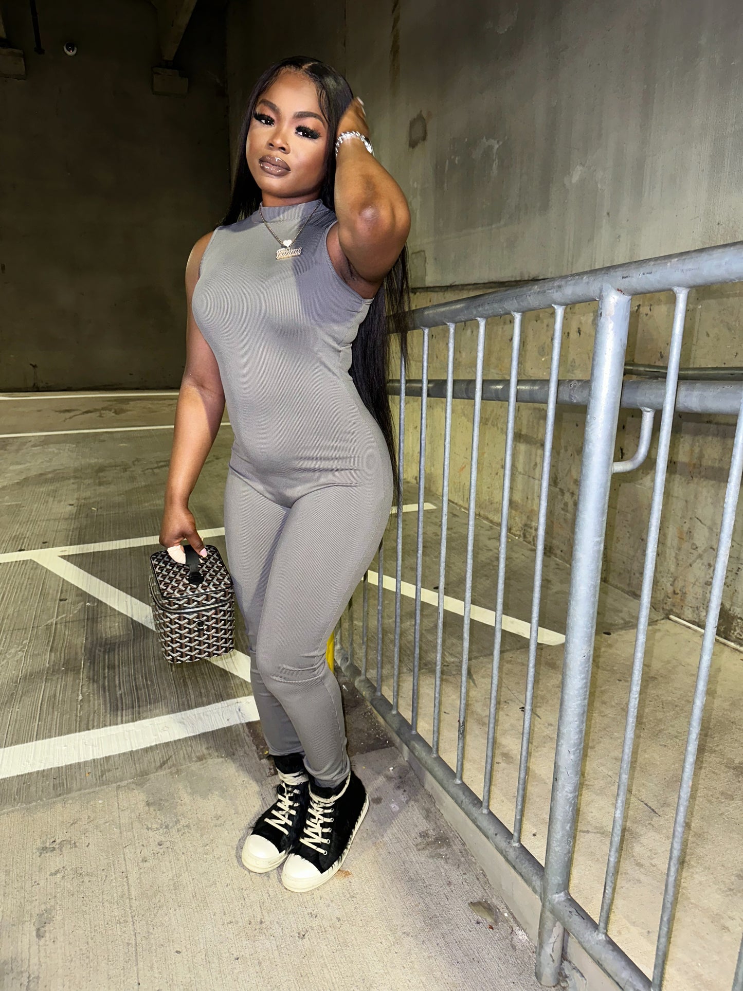 Snatched grey jumpsuit