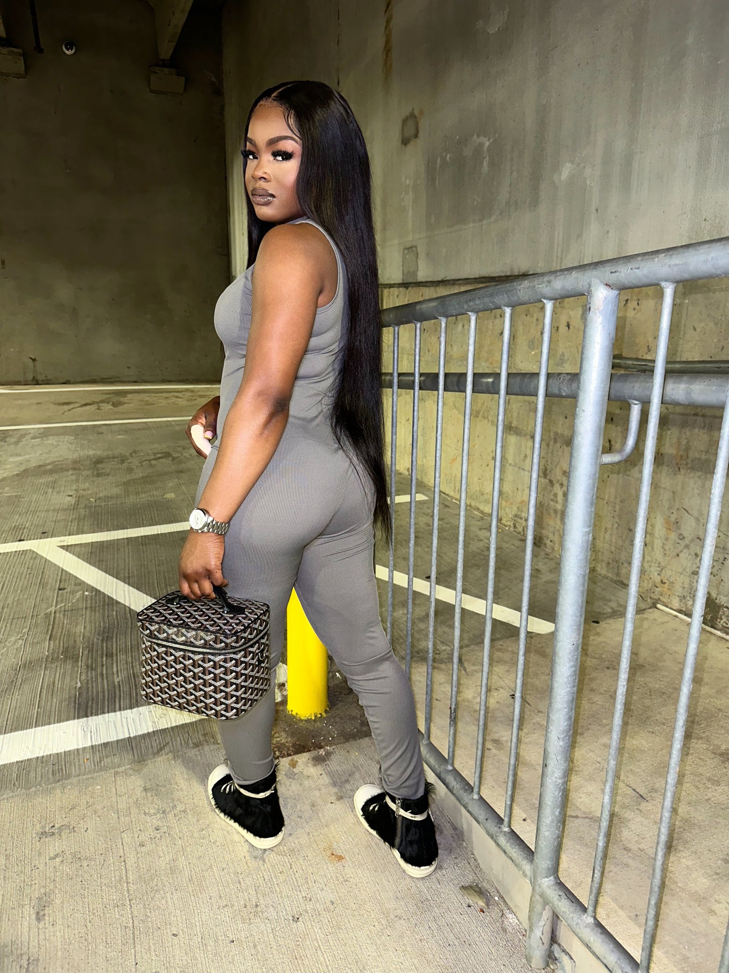 Snatched grey jumpsuit