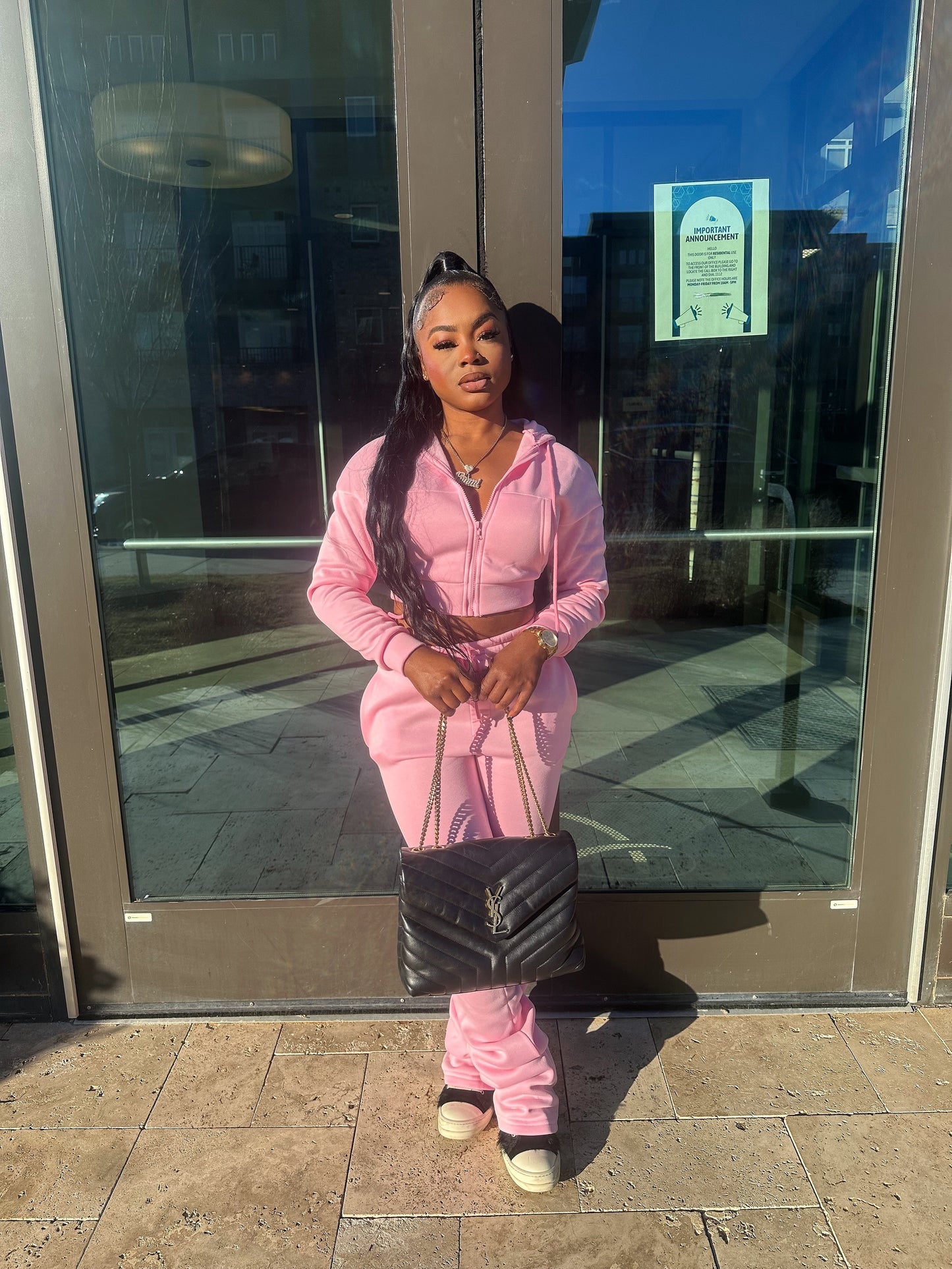 Stacked sweatsuit set