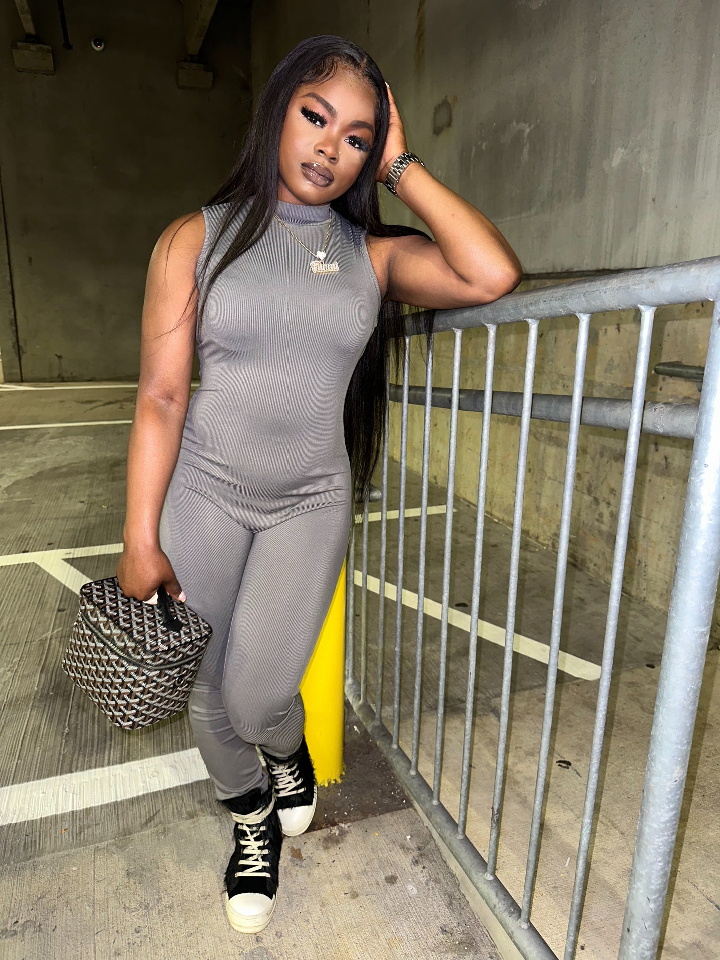 Snatched grey jumpsuit
