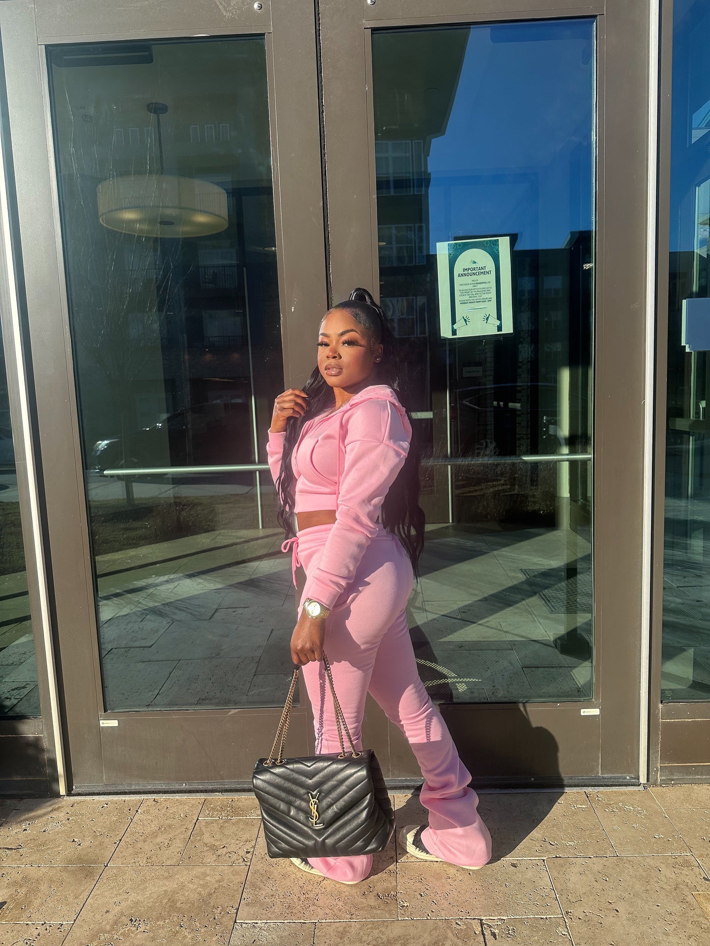 Stacked sweatsuit set