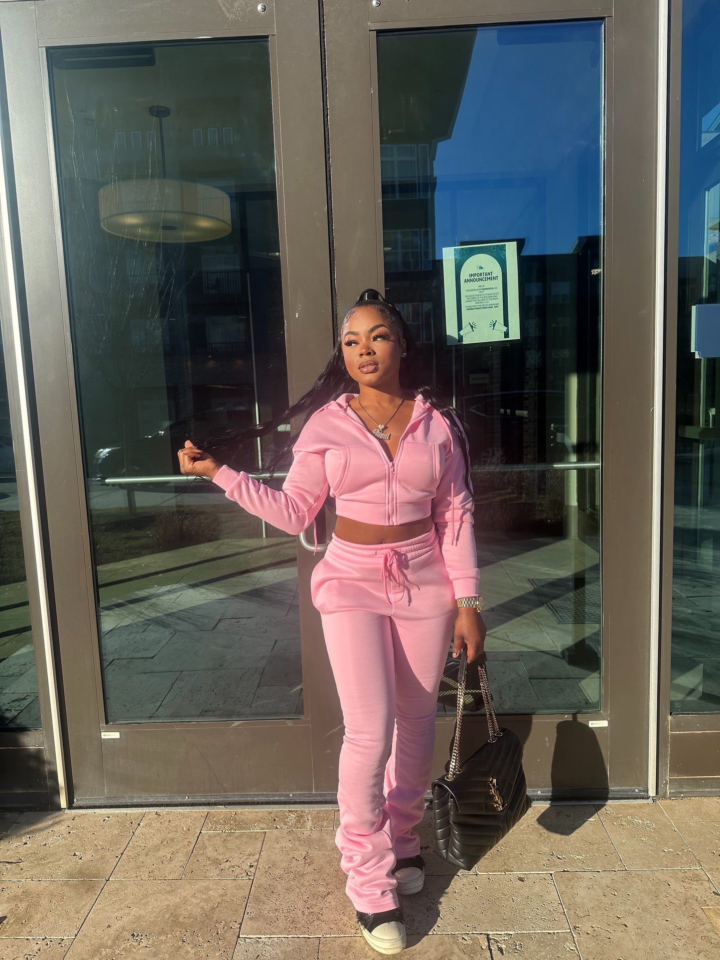 Stacked sweatsuit set