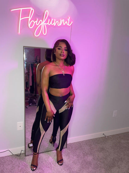 Distinct Desire Mesh Leggings 2 Piece