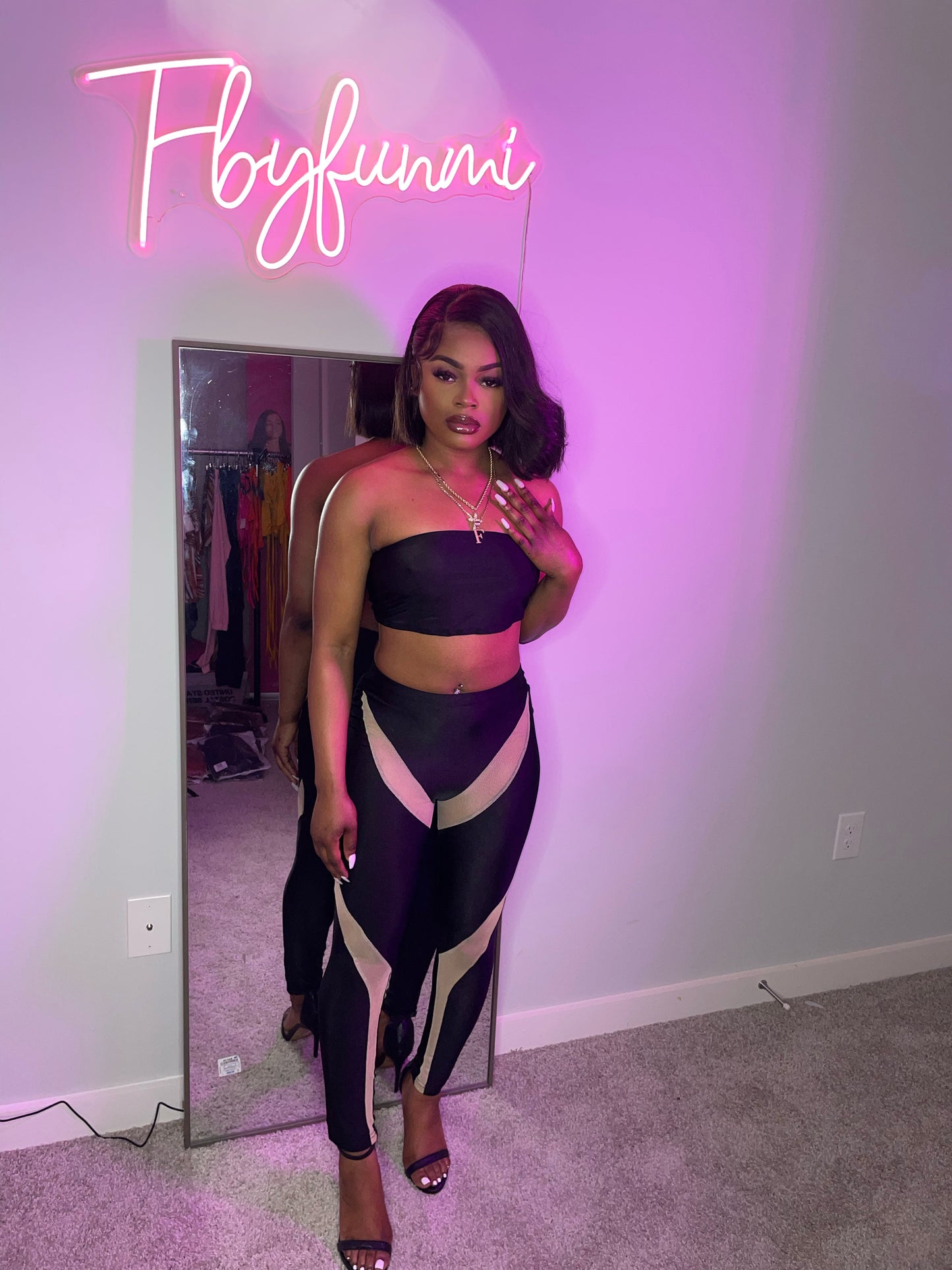 Distinct Desire Mesh Leggings 2 Piece